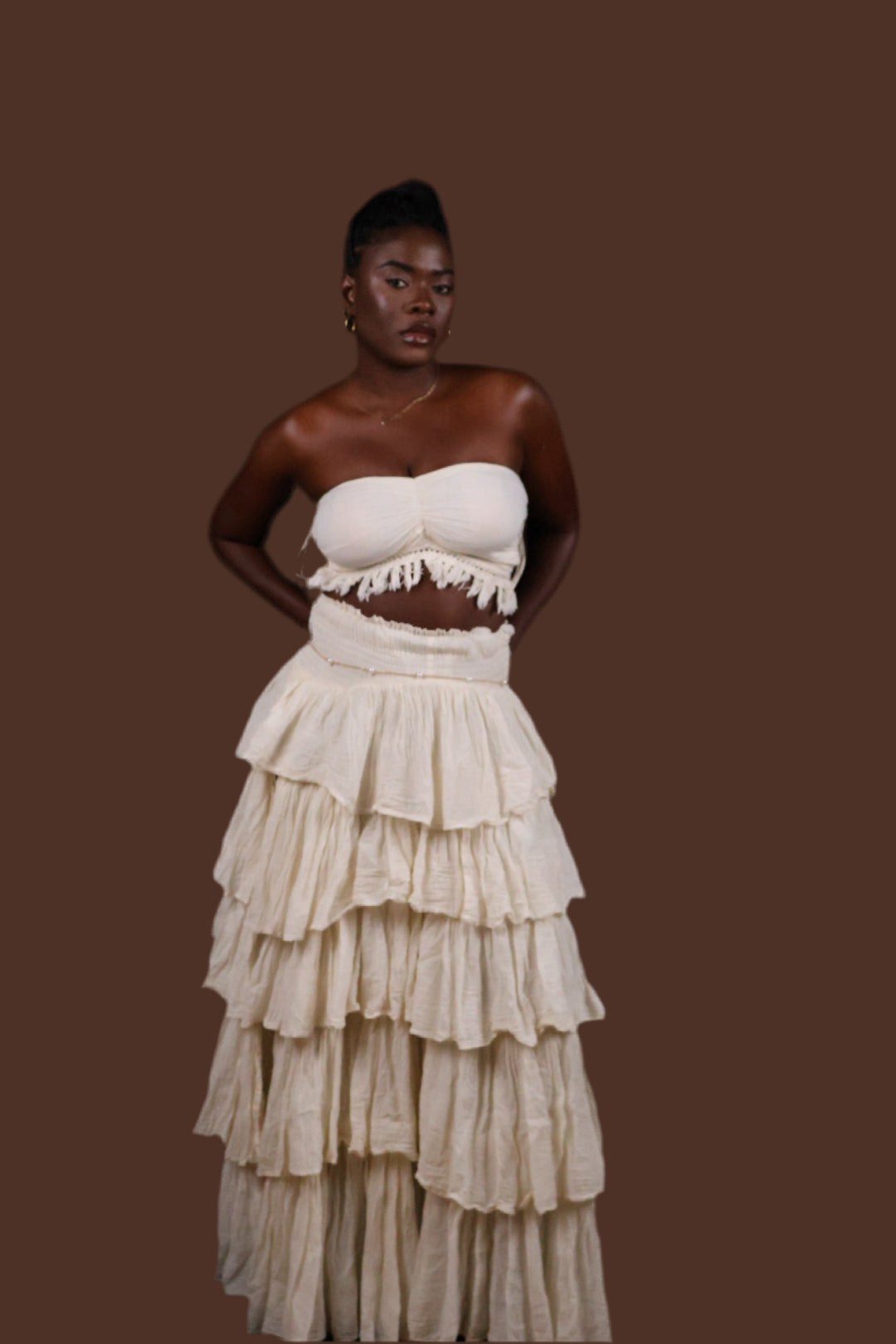 Lemon essence handmade Ayla Boho two pieces set.