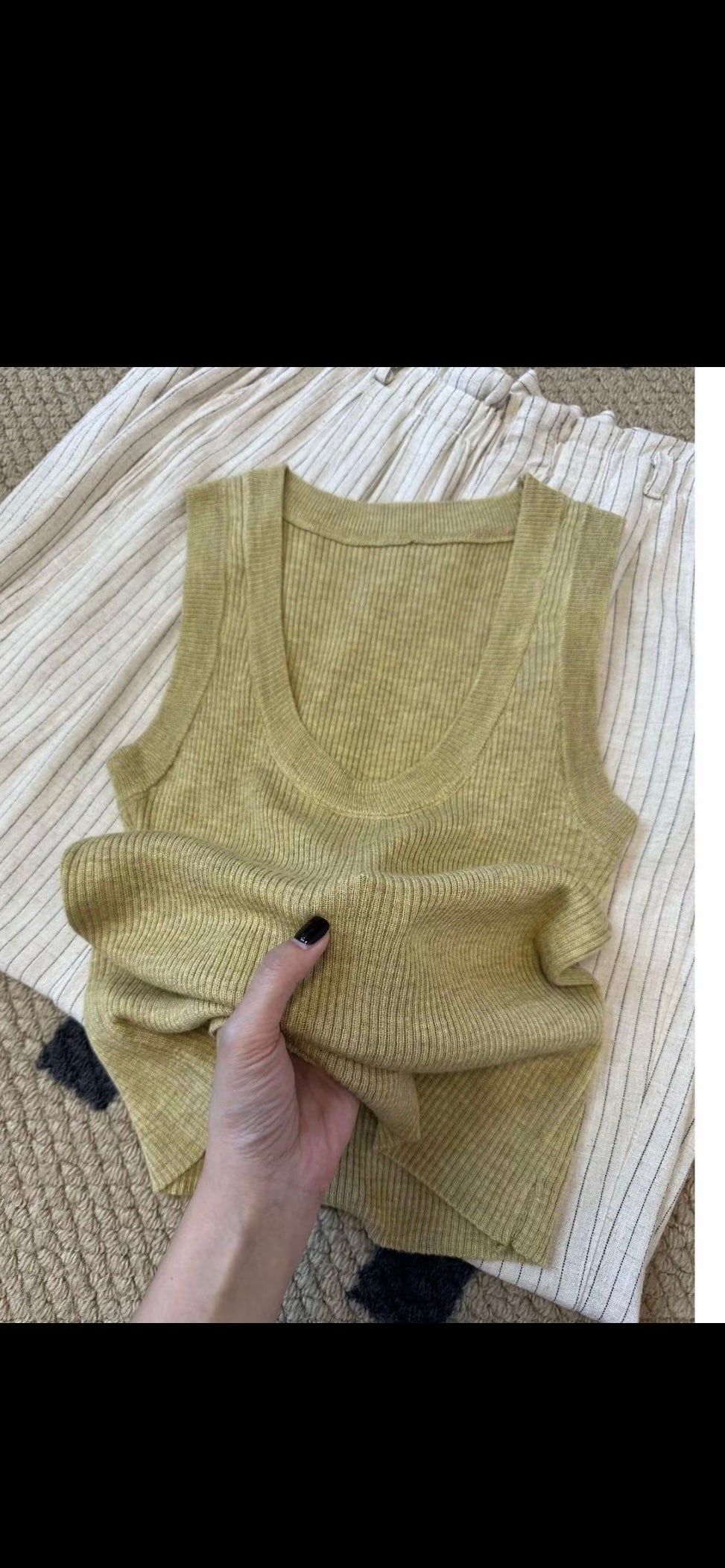 Ribbed knit tank top