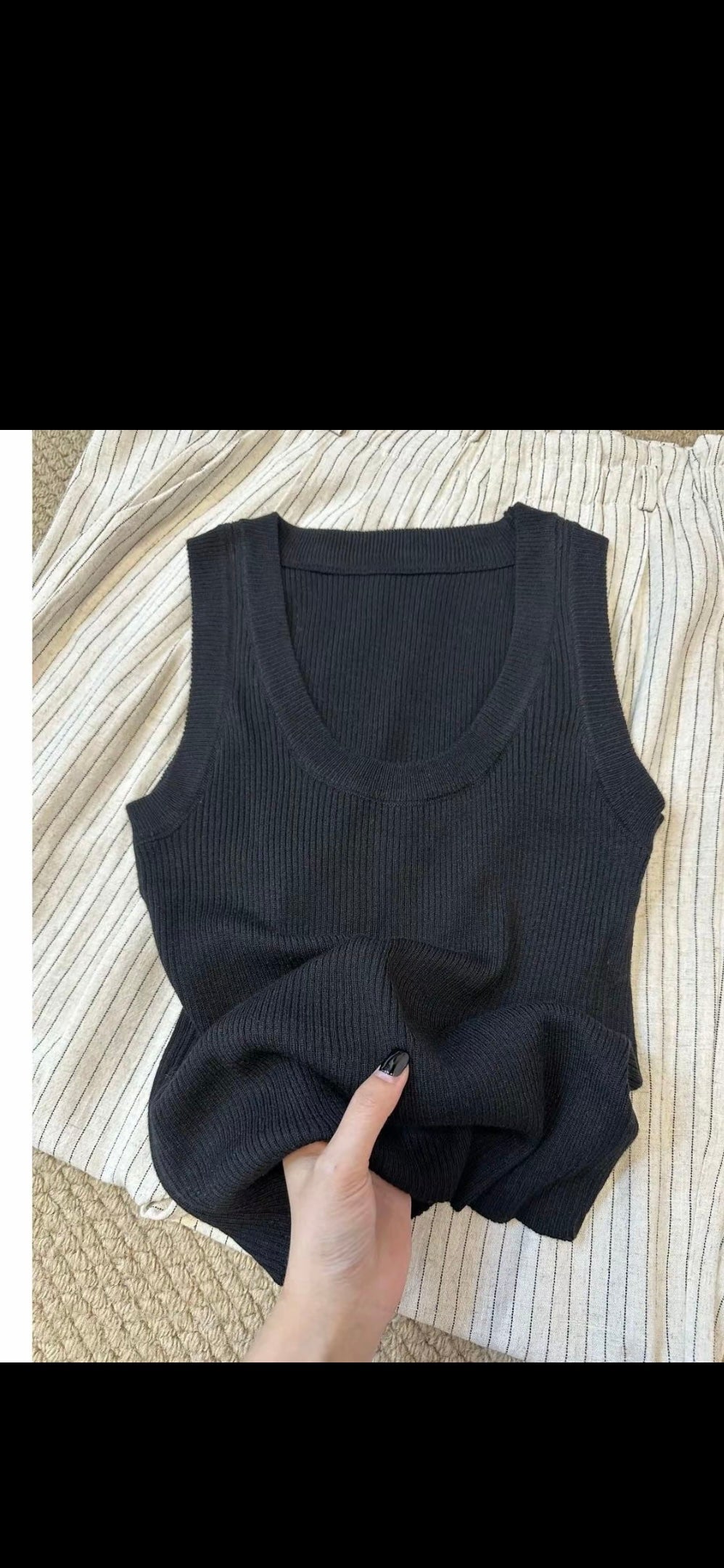 Ribbed knit tank top