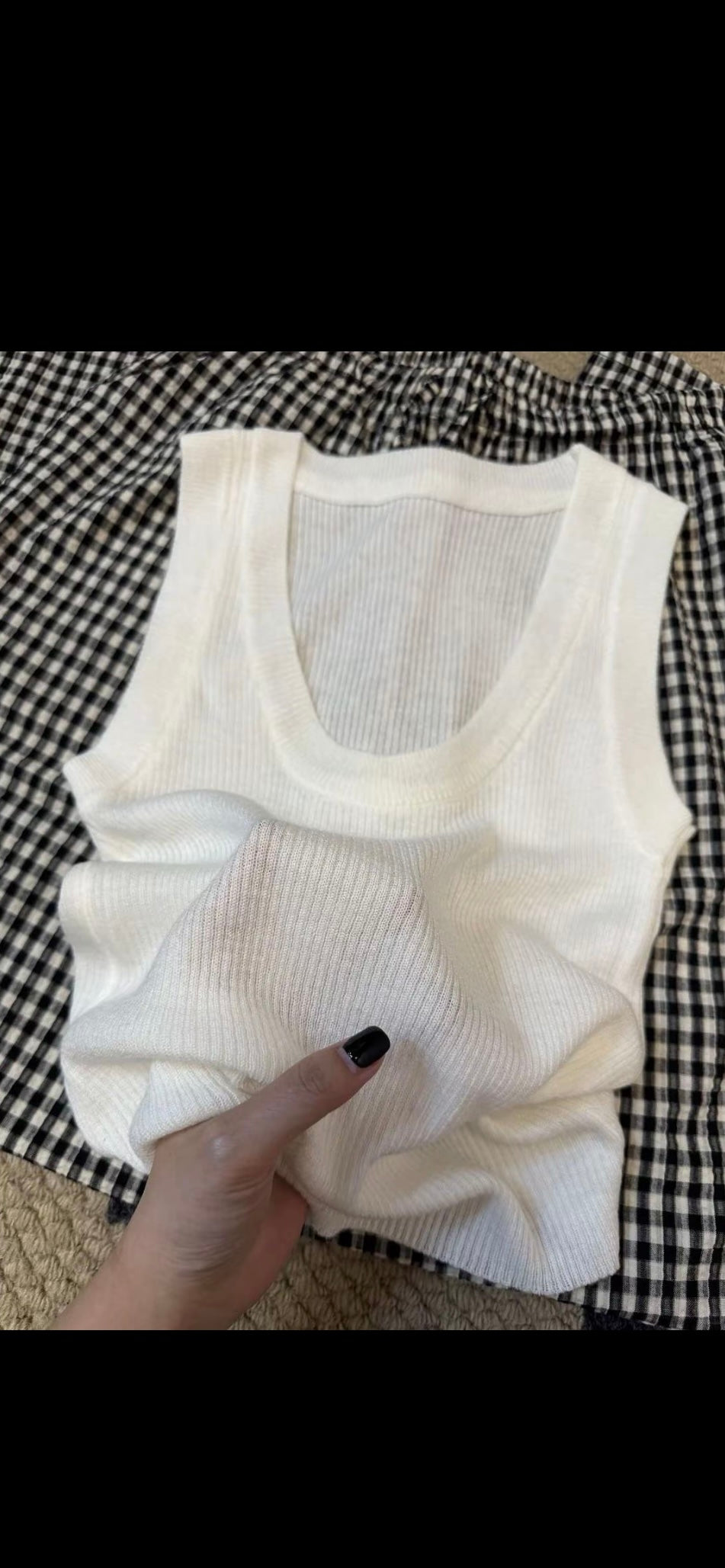Ribbed knit tank top